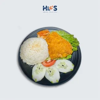 Cơm má đùi gà giòn