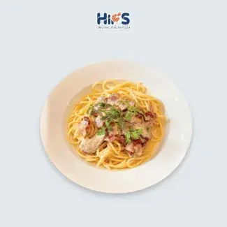 Mỳ Ý sốt kem nấm